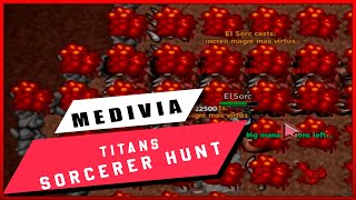 Medivia Online Sorcerer Titans UE Hunt [upl. by Thessa884]