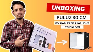 Review of Photo Studio Box PULUZ 30cm Foldable Lightbox LED Ring Light Portable Photo Studio [upl. by Ahsilrae619]