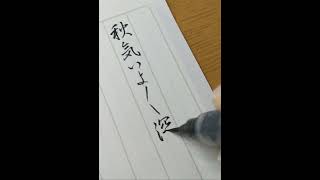 十一月の挨拶 秋 秋気 霜月 挨拶 一筆箋 japanesecalligrapy 神戸うはらペン字教室 手紙やはがきの文例 [upl. by Og]