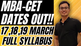 MBA CET 2025 Exam Dates Announced Get the Latest Syllabus and Important Topics [upl. by Ecirtahs]