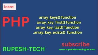 PHP Array key function Tutorial In Hindi [upl. by Adao]