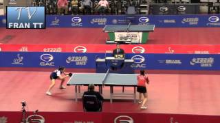 Table Tennis  Lily Zhang USA vs Caroline Kumahara BRA [upl. by Nabalas]