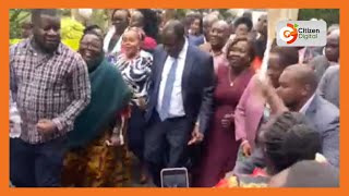 Isukuti dance in Karen as Wycliffe Oparanya is welcomed in his home after swearingin [upl. by Nhguav]