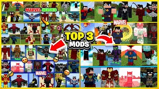 🔥TOP 3 NEW SUPERHERO MODS FOR MINECRAFT PE😱  MCPE 120 [upl. by Hawley751]