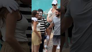 Oh with you too 😂👏 Tom mime Seaworld antics seaworldmime funny [upl. by Jadd]