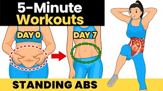 BEST STANDING ABS WORKOUT 5 Minutes Try It For 7 Days and See What Happens [upl. by Briggs]