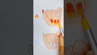 creative nail art designs 🔥❄️ art drawing artandcraft tiktok shorts youtube youtubeshorts [upl. by Edylc]