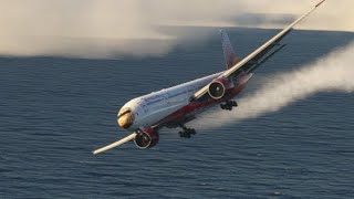 Emergency landing at Los Angeles airport  boeing 777300 [upl. by Alroy158]