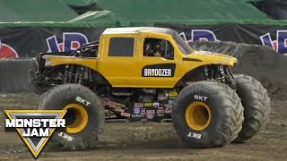 Diesel Dave  BroDozer INSANE Consecutive Backflip  Monster Jam Anaheim 2019  Monster Jam [upl. by Anad216]