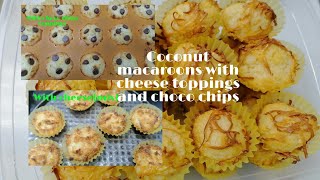 Filipino Coconut macaroons with cheese toppings amp choco chips Filipino delicacy [upl. by Weatherley997]