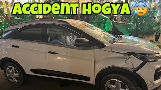 Humari Car Ka Accident Hogya 😱 Nuksaan Hogya 😭 rajatbornstar SwatiMonga funnyvlog shorts [upl. by Sholley]