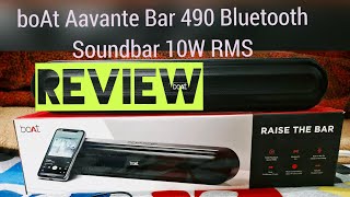 boAt Aavante Bar 490 Bluetooth Soundbar 10W RMS Rs1099  REVIEW VIDEO [upl. by Demetre]