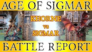 Khorne vs Sigmar  Warhammer Age of Sigmar Battle Report  The Great Crusade Ep 16 [upl. by Etnomaj]