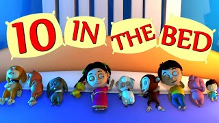 Ten In The Bed  Hindi Nursery Rhymes  Hindi Poems  वो थे दस बिस्तर में  Hindi Baby Rhyme [upl. by Thais877]