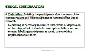 152 Debriefing in research [upl. by Ratib]