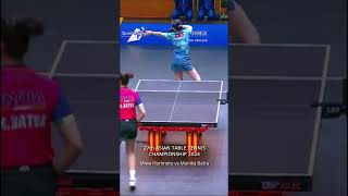 Miwa Harimoto vs Manika Batra ATTC 2024 shorts tabletennis short [upl. by Jenei]