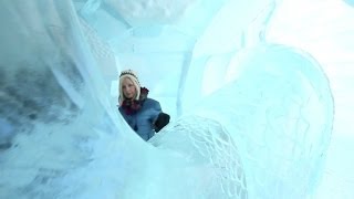 Tormek visit icesculptor Tjåsa at the Ice Hotel in Jukkasjärvi [upl. by Enyrhtak]