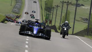 Kawasaki Ninja H2R vs F1 Racing Cars at Highlands [upl. by Schou794]