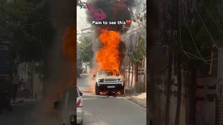 Landrover defender catches fire supercar defence [upl. by Gerri]