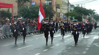 IE NICANOR RIVERA CÁCERES  ESCOLTA BANDA SECUNDARIA Desfile Escolar 2019 en Barranco 200719 [upl. by Essilrahc]