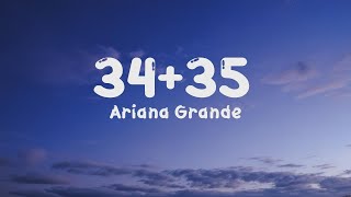 Ariana Grande  3435 Lyrics [upl. by Ineslta]