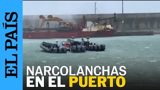 Horas antes del suceso las narcolanchas se refugiaron del temporal en el puerto de Barbate [upl. by Tonnie]