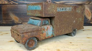 Nylint Uhaul Box Truck Restoration restore antique vintage rusty JoeDIY makeover [upl. by Janey]