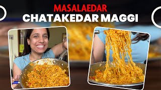 Masaledar 🤤 🌶 Chatakedar MAGGI RECIPE 😱😱  30 Days Maggi Challenge  Day 8  So Saute [upl. by Ahtelra998]