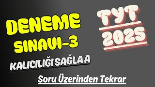 TYT 2025 TARİH DENEME ÇÖZÜMÜLERİ3 [upl. by Ainessej]