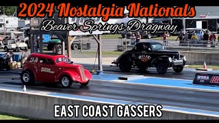 East Coast Gassers at Beaver Springs Dragway 7624 • 21st Annual Nostalgia Nationals 2024 [upl. by Arnuad506]