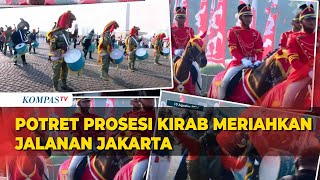 FULL Marching Band hingga Pasukan Berkuda Meriahkan Kirab Bendera Merah Putih dan Teks Proklamasi [upl. by Inahpit]