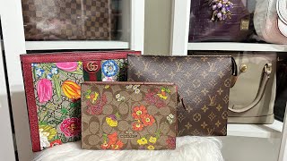 COMPARISON VIDEO Coach Floral Slim crossbody with GucciLV Toiletry 26 [upl. by Ynnoj]