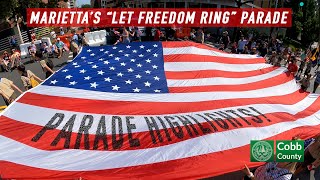 Mariettas Fourth of July quotLet Freedom Ringquot Parade Highlights  July 3 2021 [upl. by Alat637]