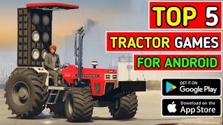 Top 5 Open World Tractor Games  Best Tractor Games For Android [upl. by Grondin]