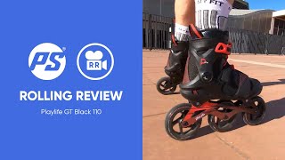 Playlife GT Black 110 inline skates  Rolling Review [upl. by Nilek198]