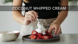 HOW TO MAKE COCONUT WHIPPED CREAM  dairyfree vegan whipped cream [upl. by Whitehouse]