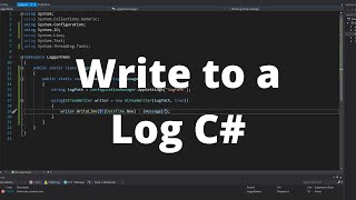 How To Create a Simple Log Writer in C with also using the App Config File  C Tutorial [upl. by Huai]