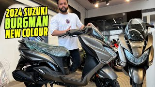 2024 Suzuki Burgman 125 New Colour Full Review Video  Suzuki Burgman Street 125 2024 Model [upl. by Halette]