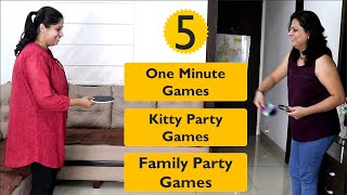 5 Kitty Party Games  One minute games for party  Party games for ladies [upl. by Eenahc997]