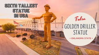 Tulsa Golden Driller Statue  Golden Driller Statue Tulsa  Tulsa Golden Driller  Wide Angle USA [upl. by Pratt]