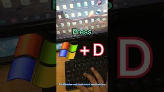 Shortcut Key for Minimize and Maximize open all windows shorts shortsvideo viral [upl. by Nesta]