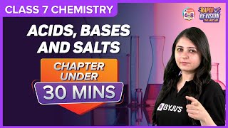 Acids Bases and Salts  Full Chapter Revision under 30 mins  Class 7 Science [upl. by Ashley]