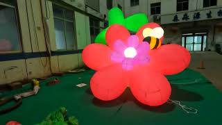 Custom Digital Inflatables Balloon Bee on Flowers for Stagedesign AdvertisingInflatable Decoration [upl. by Cathyleen52]