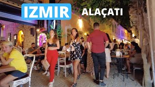 ALAÇATI SOKAKLARI  İzmir Alaçatı Gece Turu  TURKEY  IZMIR NIGHT WALK [upl. by Tsew]