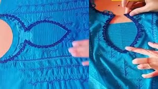 How to stitch simple and beautiful Neck design 2024👌🥀sewing mariam461 [upl. by Baten152]