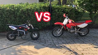 Coolster 70cc VS Honda Xr80r Dirt Bike [upl. by Galina]