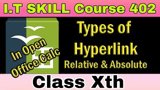 Types of Hyperlink in Open Office Calc  Class X Information Technology IT Skill Course 402 [upl. by Iffar]