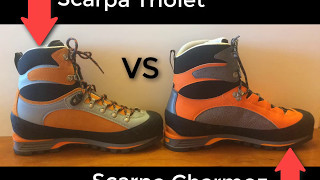 Scarpa Triolet vs Scarpa Charmoz Mountaineering Boots [upl. by Serdna88]