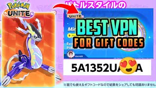 Claim Gift Code By This VPN Easily  New Gift Code In Pokemon Unite [upl. by Ayerf240]