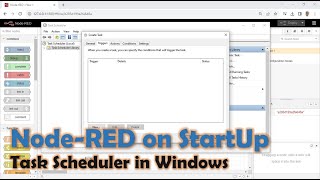 Run NodeRED on Startup using Task Scheduler in Windows [upl. by Rolyks]